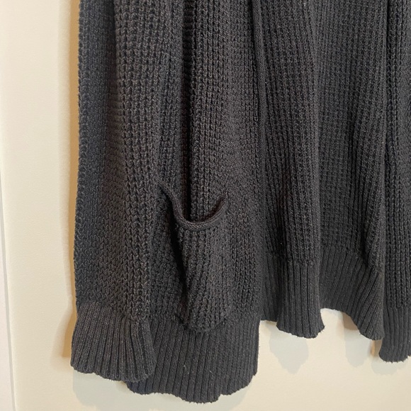 Black Slouchy Cardigan Sweater - Picture 3 of 3